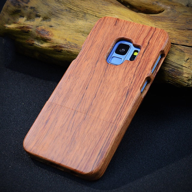 Full Wood Case For Samsung Galaxy Note 9 8 S5 S6 S7 S8 S9 Edge Plus Phone Cover 100% Natural Bamboo Handmade Carving Cases