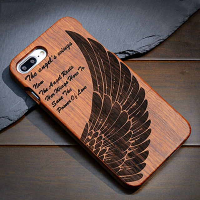 Full Wood Case For Samsung Galaxy Note 9 8 S5 S6 S7 S8 S9 Edge Plus Phone Cover 100% Natural Bamboo Handmade Carving Cases