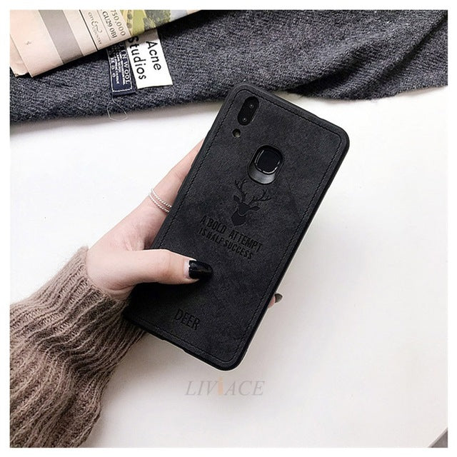 deer cloth phone case on for xiaomi mi 8 lite mi8 mi 9 se 9t a2 lite a1 5x 6x 5 5s 6 mix 2s max 3 2 leather tpu back cover coque