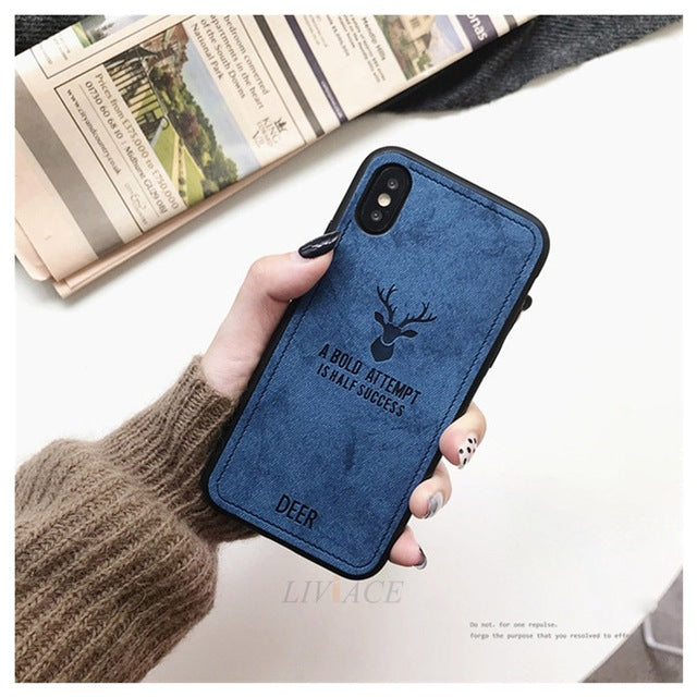 deer cloth phone case on for xiaomi mi 8 lite mi8 mi 9 se 9t a2 lite a1 5x 6x 5 5s 6 mix 2s max 3 2 leather tpu back cover coque