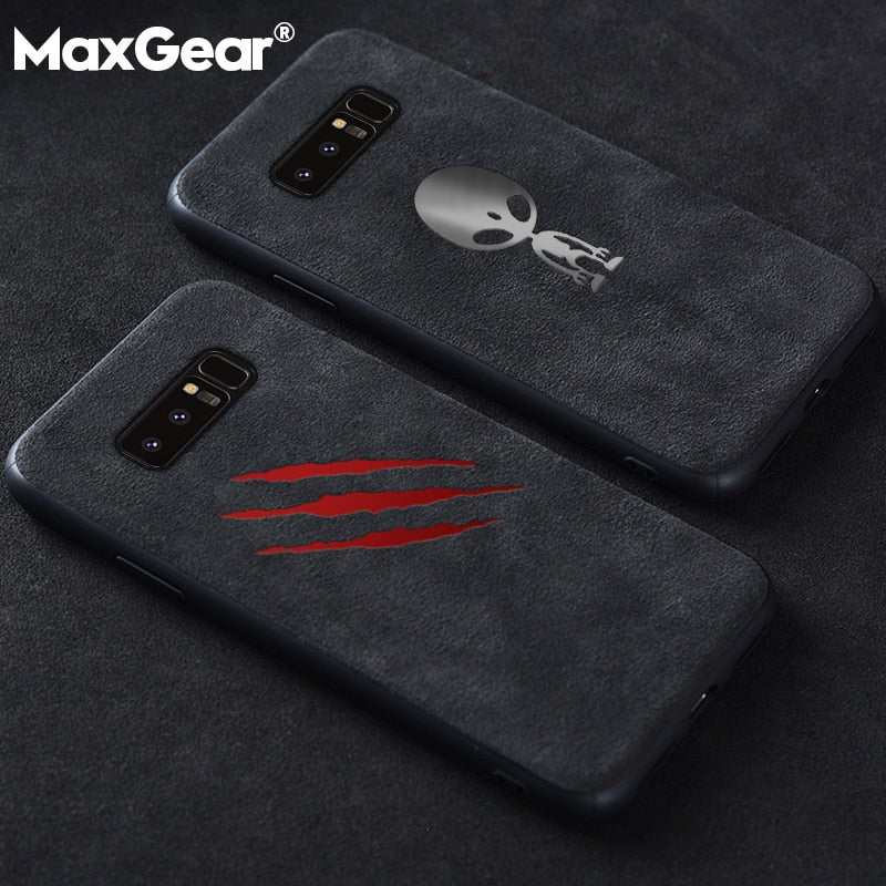 Luxury Suede Leather Fur Cover Case For Samsung Galaxy S7 Edge S8 S9 S10 Plus Note 8 9 10 Silicone Telefon Kilifi Fundas Coque