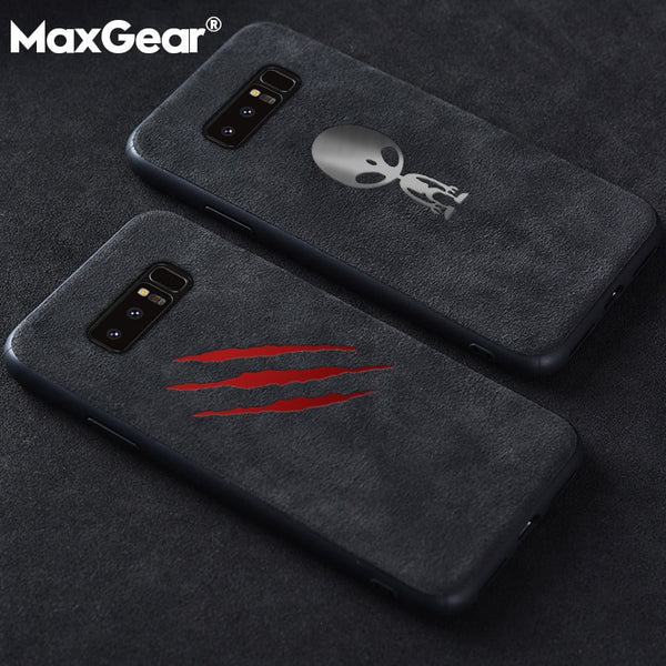 Luxury Suede Leather Fur Cover Case For Samsung Galaxy S7 Edge S8 S9 S10 Plus Note 8 9 10 Silicone Telefon Kilifi Fundas Coque