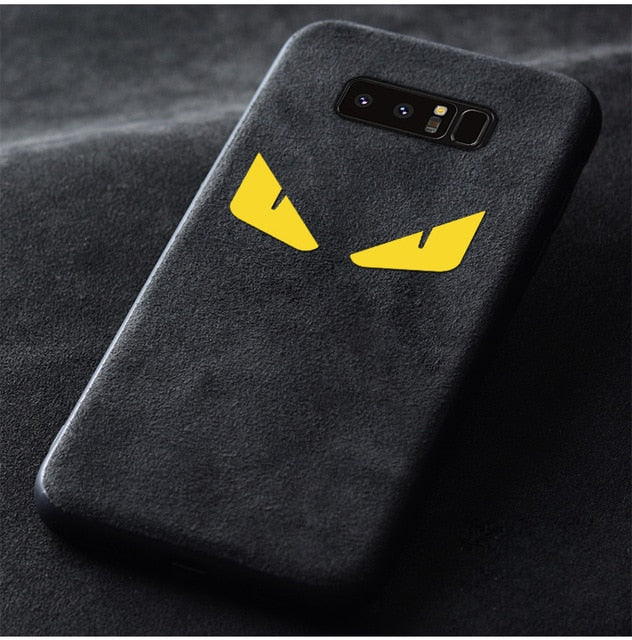 Luxury Suede Leather Fur Cover Case For Samsung Galaxy S7 Edge S8 S9 S10 Plus Note 8 9 10 Silicone Telefon Kilifi Fundas Coque