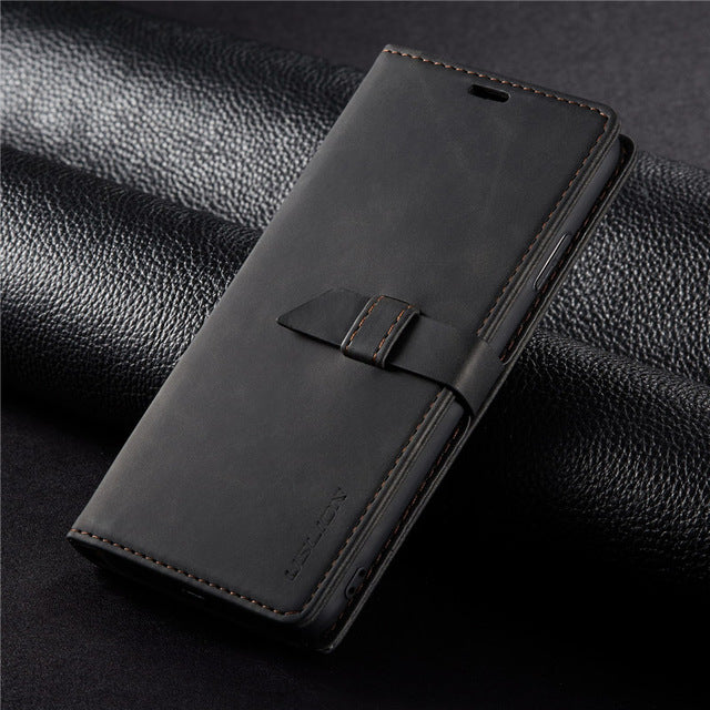 USLION Luxury Flip Leather Phone Case For iPhone 7 5 5s SE 6 6 Plus Wallet Card Slots Cases Cover For iPhone X XS Max XR 8 Plus
