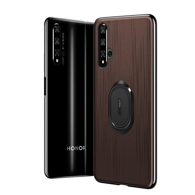 For Huawei Honor 20 Case Cover Luxury Leather Magnetic Ring Stand Holder Phone Cases For Huawei Honor 20 Pro Back Cover Coque