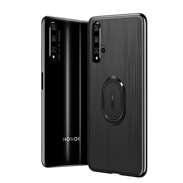 For Huawei Honor 20 Case Cover Luxury Leather Magnetic Ring Stand Holder Phone Cases For Huawei Honor 20 Pro Back Cover Coque