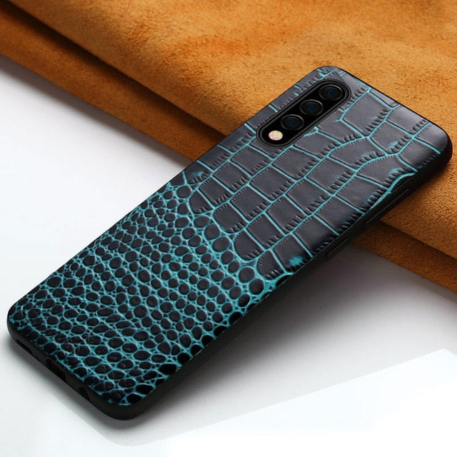 Genuine Leather mobile phone case for Samsung galaxy A50 A70 S10 S7 S8 S9 Plus A8 A7 2018 Note 10 Plus 360 Full protective cover