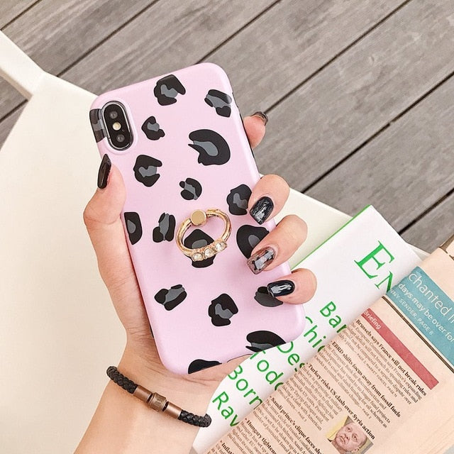 Axbety Case For iPhone XR X 7 Plus 8 XS MAX Case Luxury Gold Glitter Marble Cover For iPhone 6S 6 Plus Diamond Ring Phone Case