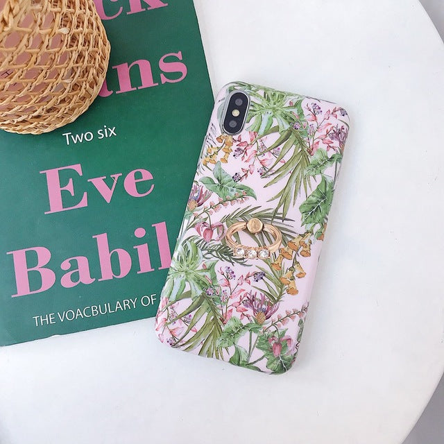 Axbety Case For iPhone XR X 7 Plus 8 XS MAX Case Luxury Gold Glitter Marble Cover For iPhone 6S 6 Plus Diamond Ring Phone Case