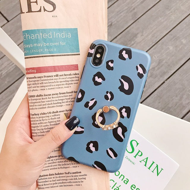 Axbety Case For iPhone XR X 7 Plus 8 XS MAX Case Luxury Gold Glitter Marble Cover For iPhone 6S 6 Plus Diamond Ring Phone Case