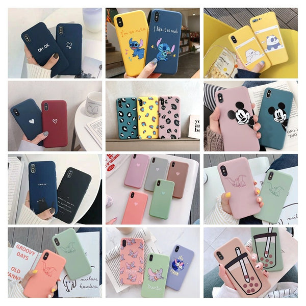 Phone case For iPhone 6 6s 7 8 Plus 10 X XS XR Max Silicon Lovely soft Gel tpu cover diamond Cover For Iphone 6S Cases Funda