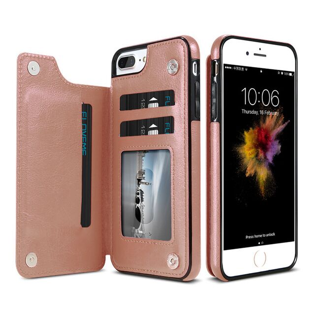 KISSCASE Retro PU Leather Case For iPhone X 6 6s 7 8 Plus XS 5S Multi Card Holder Phone Cases For iPhone XS XR 11 Pro Max Cover