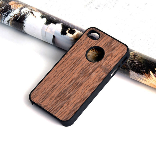 Case for iphone 4 4s funda wood Bamboo pattern leather skin hard plastic classical Vintage phone cover for iphone 4s case coque