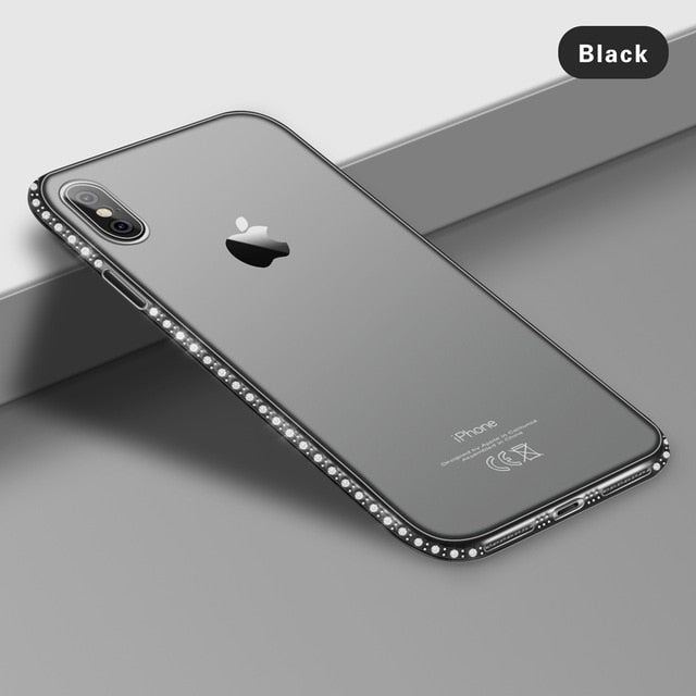 USLION Diamond Bling Transparent Phone Case Cover for iPhone 11 Pro Max 6 6S 8 7 Plus Soft TPU Clear Case For iPhone X XR XS Max
