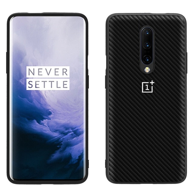 Oneplus 7 Pro Case Cover Oneplus 7T Pro 6T 6 5T 5 7 Carbon Fiber Texture Leather Back Case One Plus 6T 7T 6 5 Shockproof Full Funda Fashion 1+5 1+6 1+7 1+5T 1+6T 1+7T full protective anti-knock phone capa