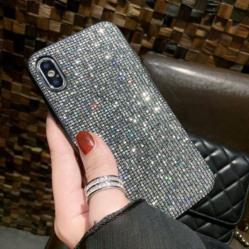 YOACHEY Glitter Case for iPhone X 7 8 6 S 6S Plus Luxury Bling Sequins Diamond Phone Case for iPhone XR XS Max Girl Cover Fundas