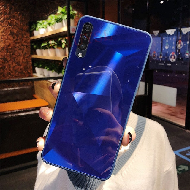For Samsung Galaxy A50 Case Luxury Diamond Mirror Glossy Cover For Samsung M30 A10 A20 A30 A40 A60 A70 A80 S10 Note 10 Plus Case