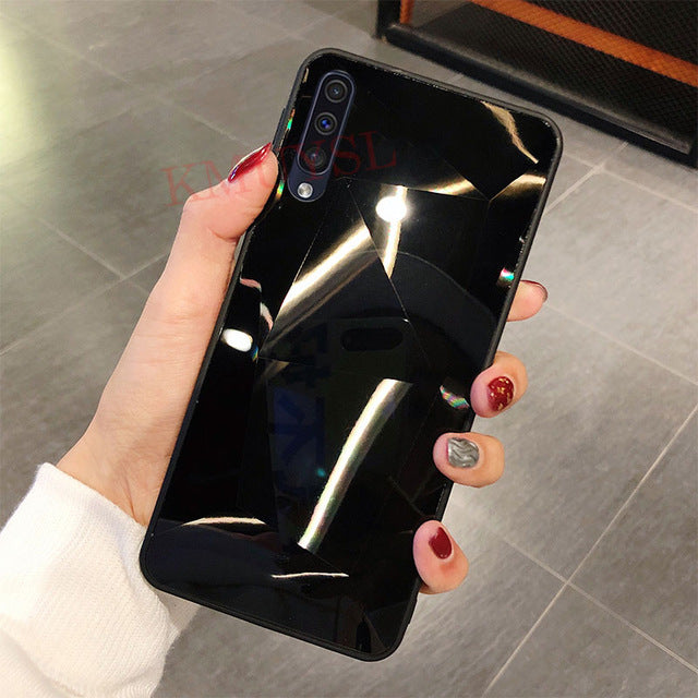 For Samsung Galaxy A50 Case Luxury Diamond Mirror Glossy Cover For Samsung M30 A10 A20 A30 A40 A60 A70 A80 S10 Note 10 Plus Case