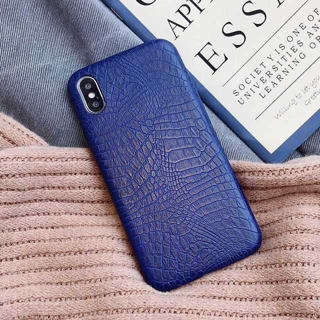 Boucho For iphone Xs MAX XR X XS Cases Crocodile Texture Phone Case For iphone 11 Pro max 7 8 6 6S Plus Luxury PU Leather Cover