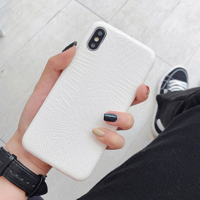 Boucho For iphone Xs MAX XR X XS Cases Crocodile Texture Phone Case For iphone 11 Pro max 7 8 6 6S Plus Luxury PU Leather Cover