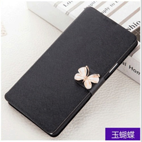 Luxury PU Leather Flip Wallet Cover For Xiaomi Redmi 6 6A 7 Note 6 7 Pro redmi Go For MiA2 mi a2 Lite Phone Case With Diamond