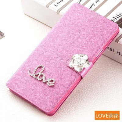 Luxury PU Leather Flip Wallet Cover For Xiaomi Redmi 6 6A 7 Note 6 7 Pro redmi Go For MiA2 mi a2 Lite Phone Case With Diamond