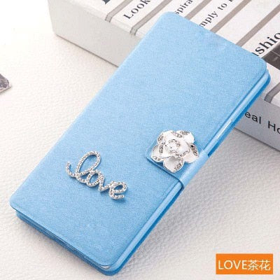Luxury PU Leather Flip Wallet Cover For Xiaomi Redmi 6 6A 7 Note 6 7 Pro redmi Go For MiA2 mi a2 Lite Phone Case With Diamond