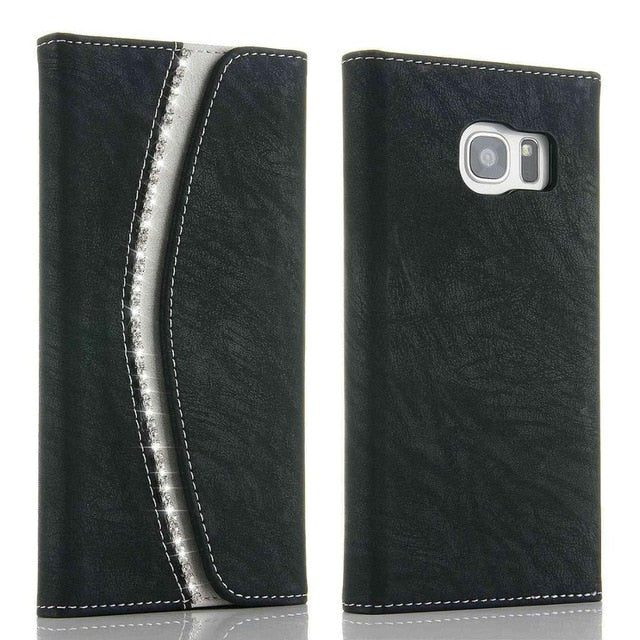 Luxury Wallet Leather Case For Samsung S10 S9 S8 Plus Women Lovely Elegant Phone Bag Bumper Cover For Galaxy S10e S7 S6 edge