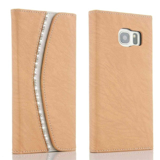 Luxury Wallet Leather Case For Samsung S10 S9 S8 Plus Women Lovely Elegant Phone Bag Bumper Cover For Galaxy S10e S7 S6 edge