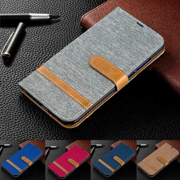 For Xiaomi Redmi Note 7 8 6 Pro Denim Mixed Colors Leather Flip Wallet Case For Xiaomi Redmi 6 7 7A Pro Capa Cover Phone case