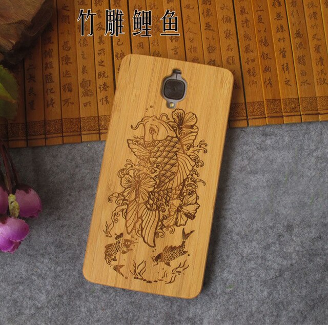 New Oneplus 3t Case oneplus 3 three Cover one plus 3t phone accessories Unquie Wood Bamboo PC Hard Back Protective Shell