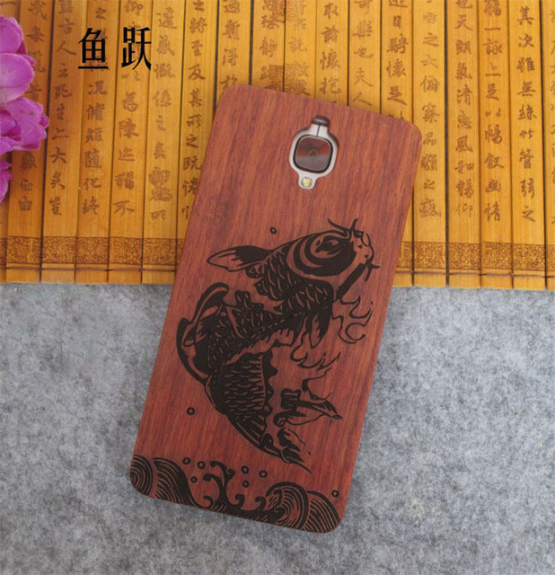 New Oneplus 3t Case oneplus 3 three Cover one plus 3t phone accessories Unquie Wood Bamboo PC Hard Back Protective Shell