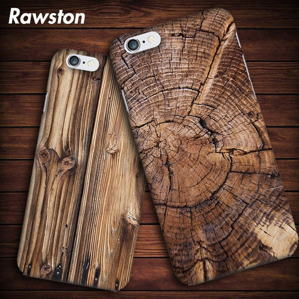 Bamboo Wood Pattern Hard PC Cover for iPhone 5 5S 6 6s 7 Plus Case Snap On/off Back cell Phone Capinha para Cases for iPhone6 SE