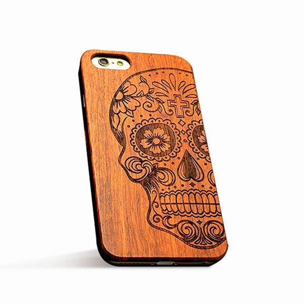 Retro Nature Embossed Wood Phone Cases For iPhone 5 5s SE 6 6s 7 8 Plus Funda Novel Carving Wooden Case PC Cover Hard Shell Capa