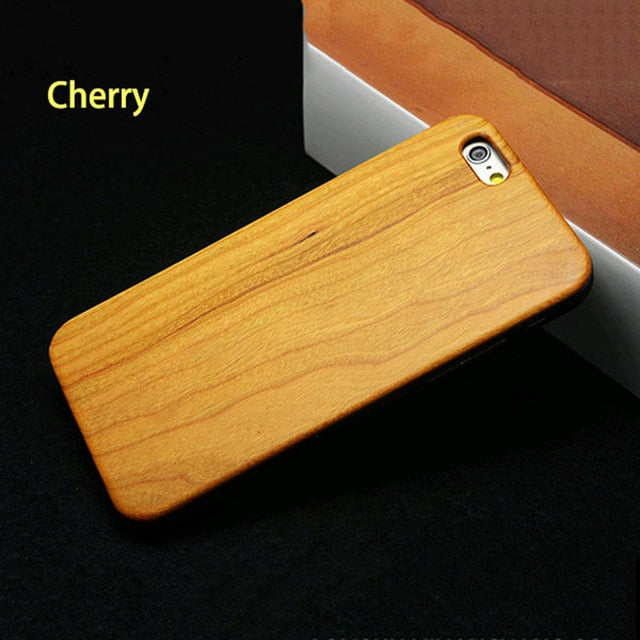 Genuine Wood Phone Cases For iPhone 5 5s SE 6 6s 7 8 Plus X Case Top Quality Rosewood bamboo Cherry Wooden Hard Cover Funda