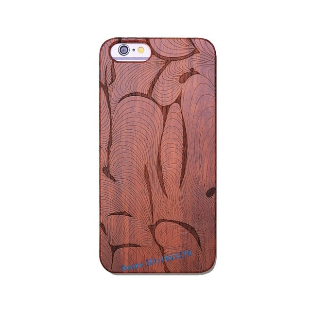 Chinese Dragon Roar Totem Men Design Bamboo Wood Phone Case For Iphone 6Plus 6 6S 7 7 Plus 5 5S Iphone8 8 X PC Hard Back Cover
