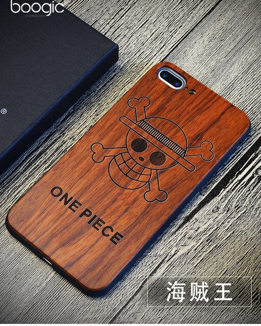 Chinese Dragon Roar Totem Men Design Bamboo Wood Phone Case For Iphone 6Plus 6 6S 7 7 Plus 5 5S Iphone8 8 X PC Hard Back Cover