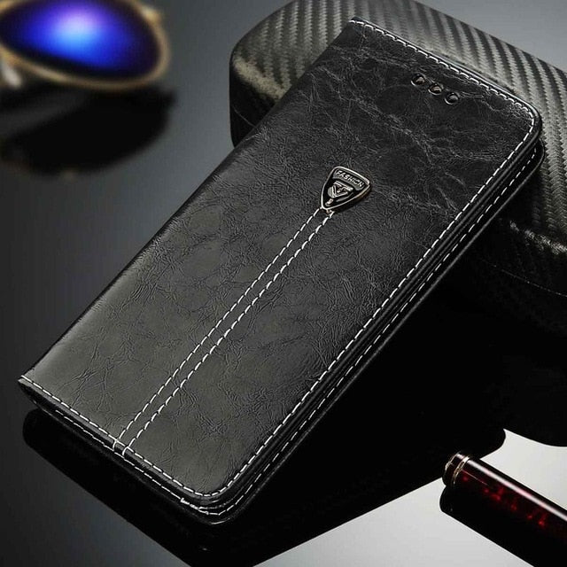 USLION Luxury Flip Leather Phone Case For iPhone 7 5 5s SE 6 6 Plus Wallet Card Slots Cases Cover For iPhone X XS Max XR 8 Plus