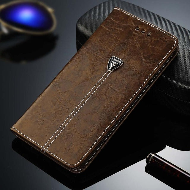 USLION Luxury Flip Leather Phone Case For iPhone 7 5 5s SE 6 6 Plus Wallet Card Slots Cases Cover For iPhone X XS Max XR 8 Plus