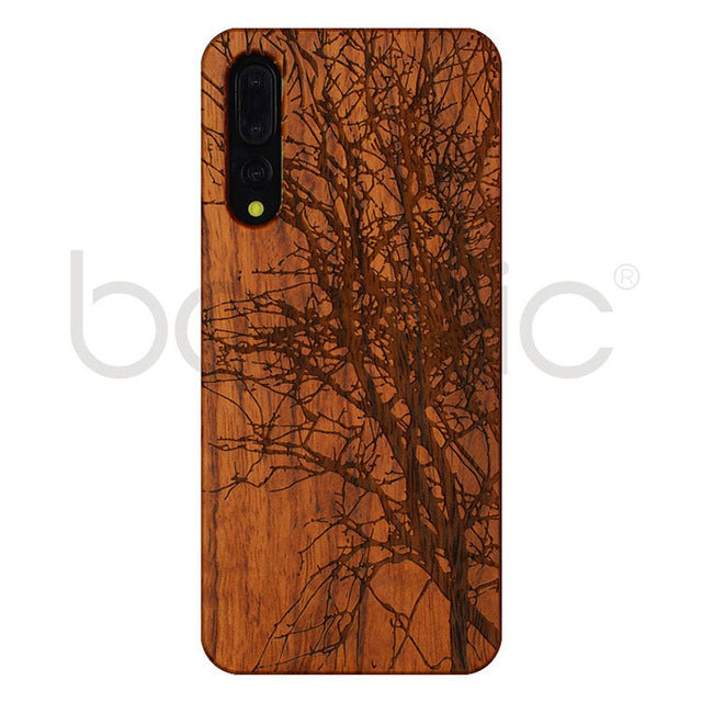 Unique Huawei P20 Pro Case P20pro Wood Bamboo PC Hard Protective Shell Case For Huawei P20 Lite Phone Accessories