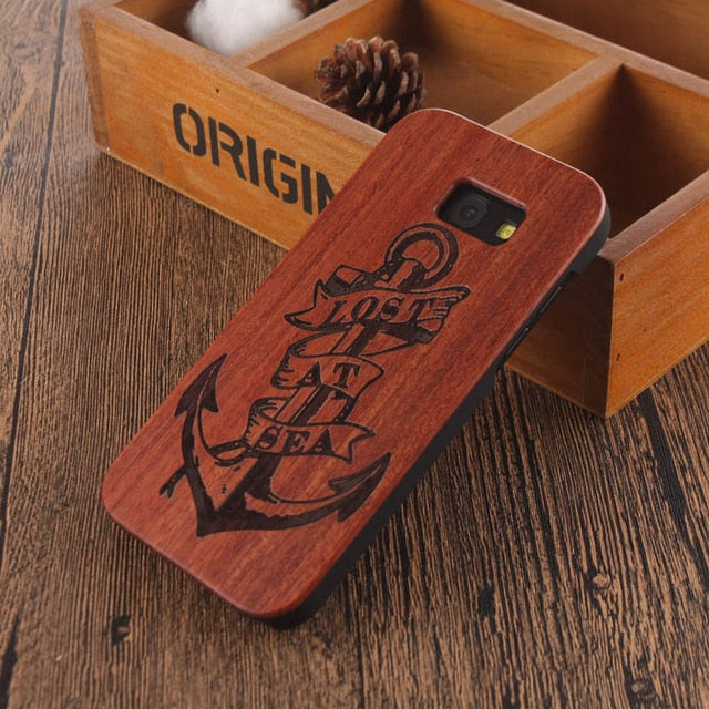 Mandala Skull Head Wood Bamboo Case For samsung galaxy A5 2017 Wood Case For Samsung Galaxy A5 2017 Cell Phone Case Wooden Cover