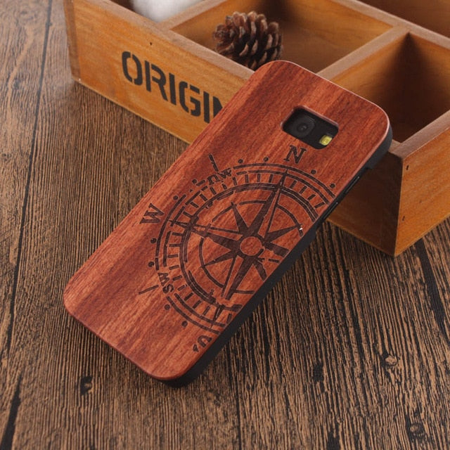 Mandala Skull Head Wood Bamboo Case For samsung galaxy A5 2017 Wood Case For Samsung Galaxy A5 2017 Cell Phone Case Wooden Cover
