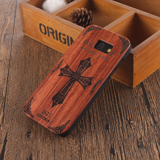 Mandala Skull Head Wood Bamboo Case For samsung galaxy A5 2017 Wood Case For Samsung Galaxy A5 2017 Cell Phone Case Wooden Cover