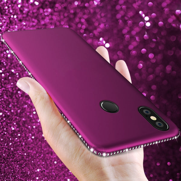 Diamond Silicone Case for Xiaomi Redmi 4A 6 6A S2 5 Plus 5A Prime Note 4X 4 Pro Mi MAX 3 Mi A1 A2 Lite 5X 6X Pocophone F1 Cover