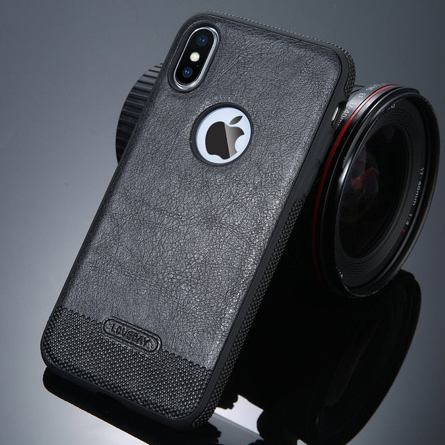 Lovebay Business PU Leather Phone Case For Iphone XS X 5 5S 6 6S 7 8 Plus Splice Ultra-thin Luxury Phone Protector Back Cover