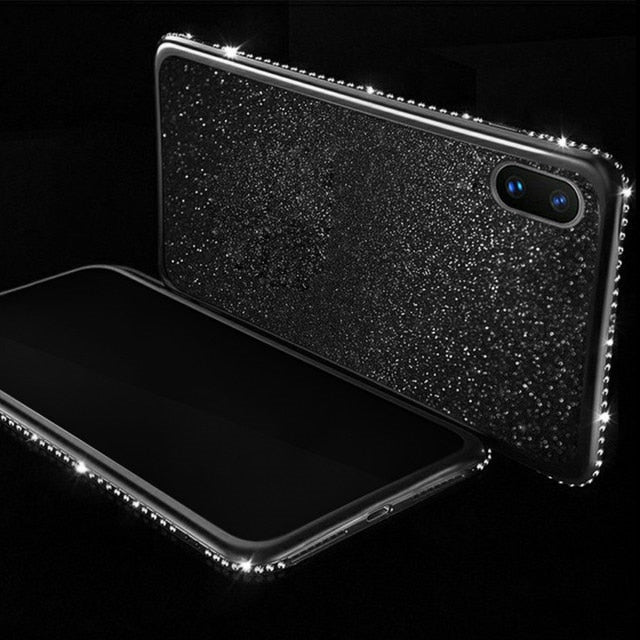 Soft TPU Phone Case For Samsung Galaxy S9 S8 A7 A6 A8 S10 Plus 2018 Note 9 8 A50 S7 Luxury Plating Bling Diamond Silicone Cover
