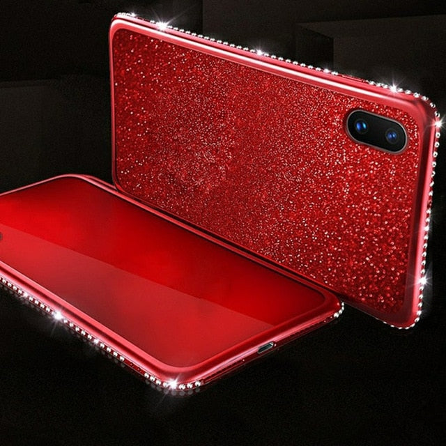 Soft TPU Phone Case For Samsung Galaxy S9 S8 A7 A6 A8 S10 Plus 2018 Note 9 8 A50 S7 Luxury Plating Bling Diamond Silicone Cover