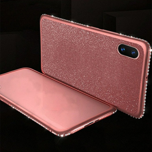 Soft TPU Phone Case For Samsung Galaxy S9 S8 A7 A6 A8 S10 Plus 2018 Note 9 8 A50 S7 Luxury Plating Bling Diamond Silicone Cover
