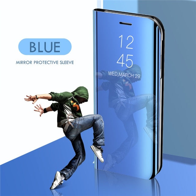 Smart Mirror Flip Phone Case For Xiaomi Mi 9 SE 8 A1 A2 Lite 5X 6X Clear View Cover for Redmi Note 7 6 5 Pro 4 4A 4X 6A 5A Prime