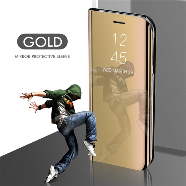 Smart Mirror Flip Phone Case For Xiaomi Mi 9 SE 8 A1 A2 Lite 5X 6X Clear View Cover for Redmi Note 7 6 5 Pro 4 4A 4X 6A 5A Prime